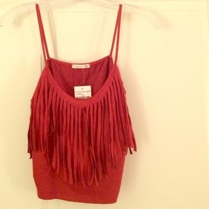 Fringe suede nordstrom crop top
