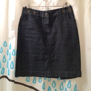Jcrew denim pencil skirt 0P