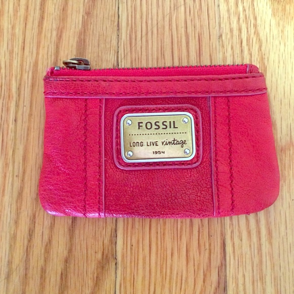 Fossil Clutches & Wallets - Red Fossil coin purse