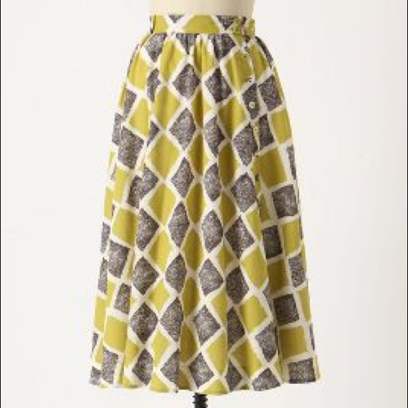 Anthropologie Shifting Buttons Skirt - Picture 3 of 4