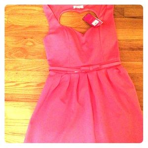 Candies pink dress with heart cutout in back!!