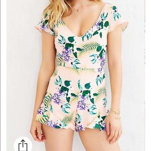 For Love & Lemons + UO Bright Floral Romper