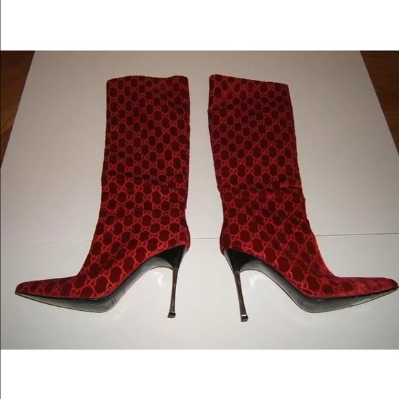 velvet gucci boots
