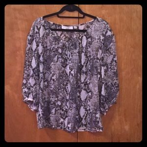 Loft snake skin pattern blouse