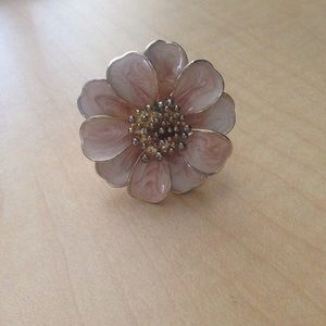 One size adjustable flower ring