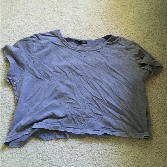 gray/purple urban outfitter crop top