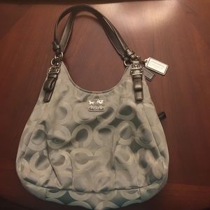 Grey authentic Coach hobo bag