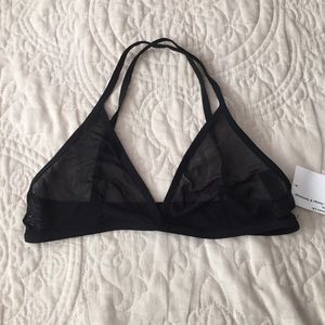 Sheer Black Bralette From American Apparel