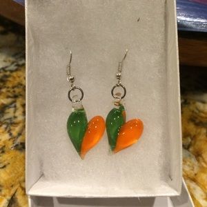 Hand blown glass earrings