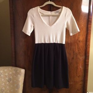 Black and white Ganni dress from Anthropologie