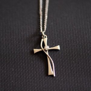 Silver cross necklace