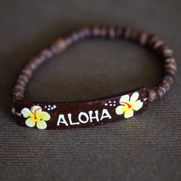 Aloha wood bracelet