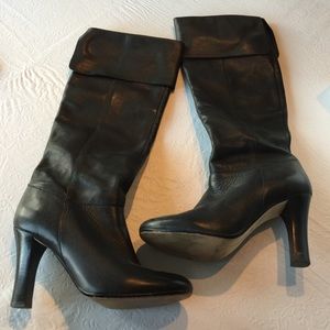 Black thigh high boots