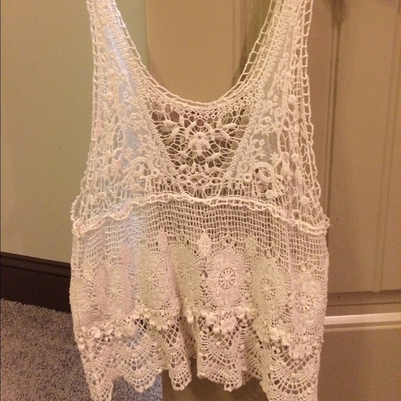 Cream crochet top