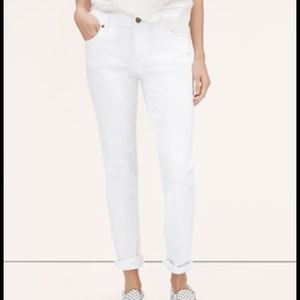 Loft Relaxed Skinny White Denim