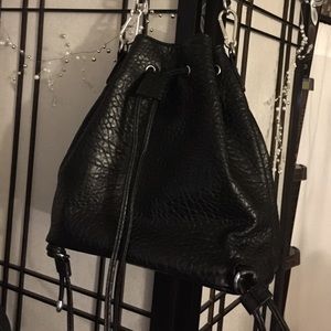 Forever 21 Faux Leather Drawstring Bag