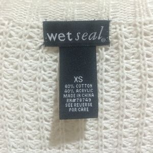 Wet Seal XS White Cotton Sweater