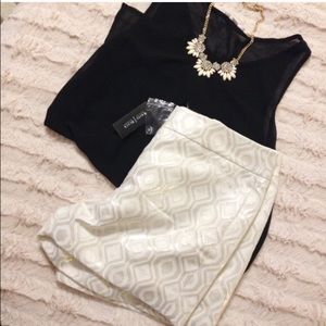 White House Black Market Patterned Shorts