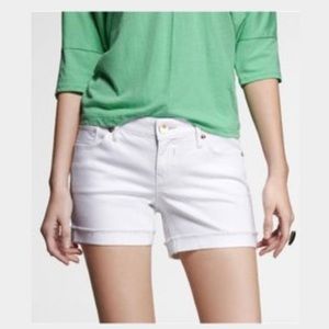 Express White Denim Shorts