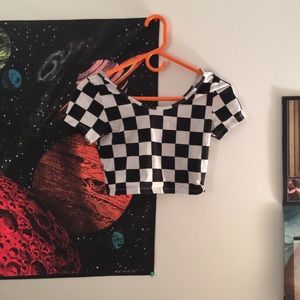 SOLD Checkered crop top