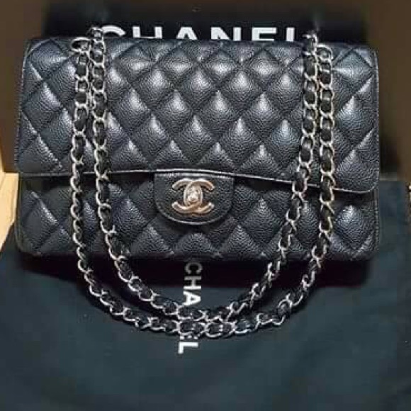 Chanel classic double flap medium caviar