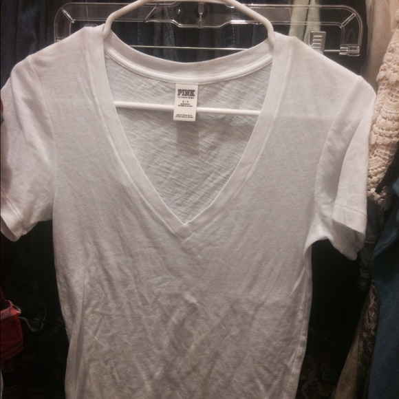 VS pink V-neck shirt
