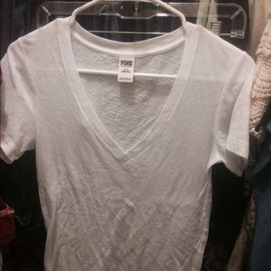 VS pink V-neck shirt