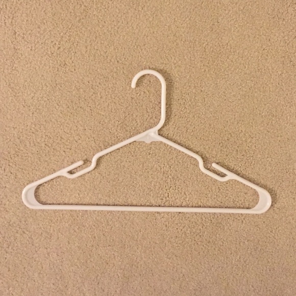 White and black plastic hangers