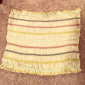 ✌🏼️Tan scrunchie tube top✌🏼