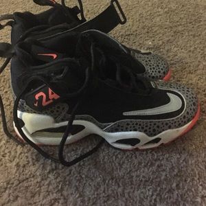 Pink black and white nikes