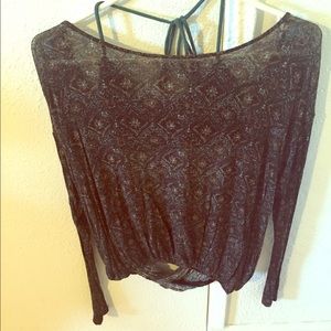 Free people Open back shirt.