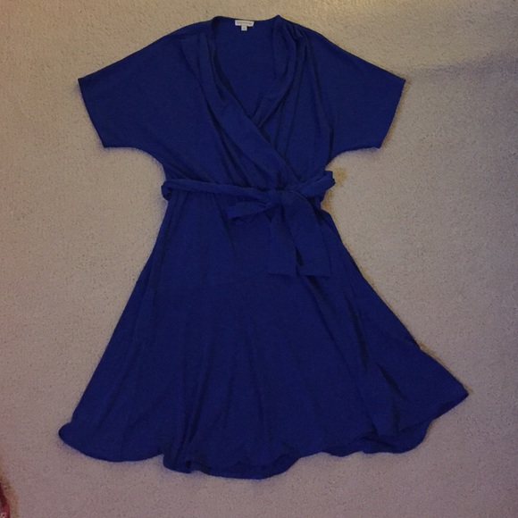 Royal Blue Boston Proper Faux Wrap Dress