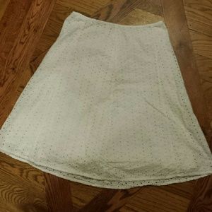 White eyelet skirt
