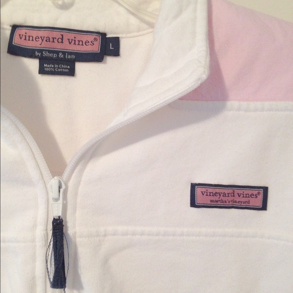 Vineyard Vines White & Pink Shep Shirt / Pullover