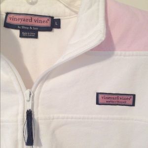 Vineyard Vines White & Pink Shep Shirt / Pullover
