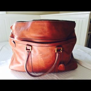 Vintage Camel Bottega Veneta Weekender