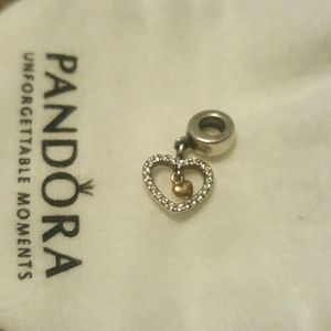 Heart Silver Dangle Charm