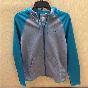 Teal and gray Nike zip up