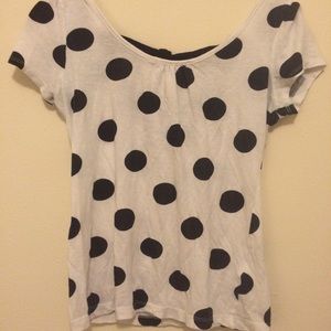 Polka dot black and white t-shirt