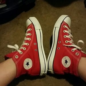 Basically New red chucks womens 6