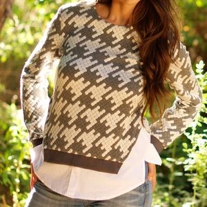 LAST CALL Houndstooth sweater
