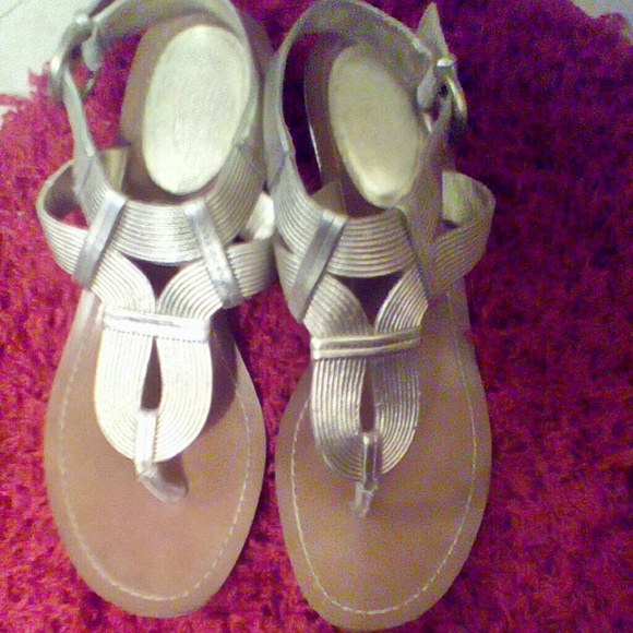 Nine West gold sandals