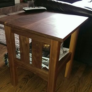 Mahogany, mortise/tenon side table