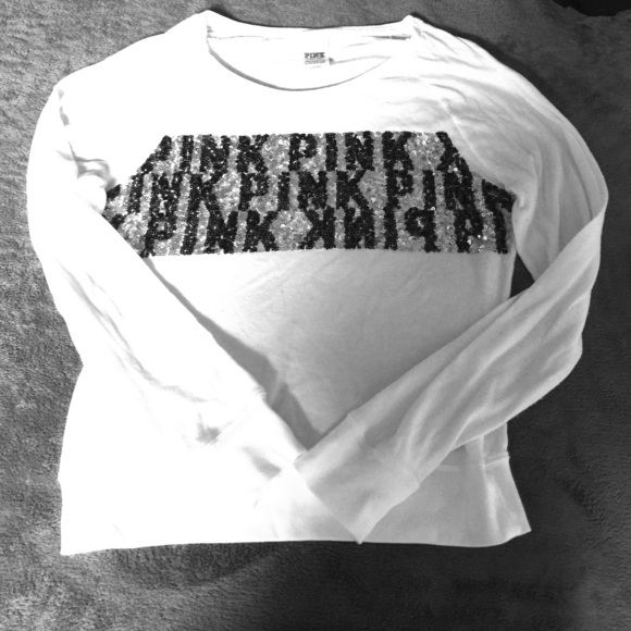 Long sleeve sequined shirt