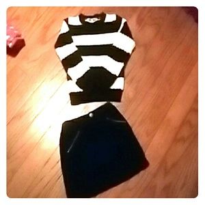 Girl Pink Angel Sweater & NWT Old Navy Skirt - 5T