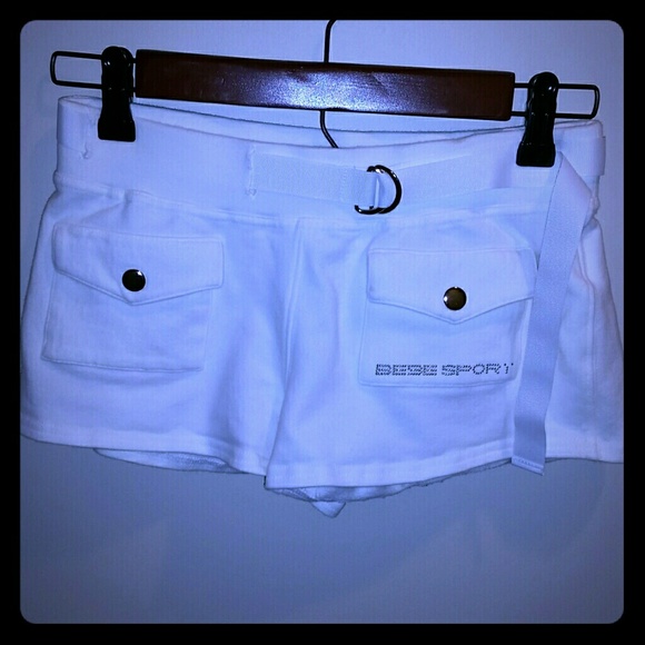 **SOLD**Bebe sport white cotton shorts