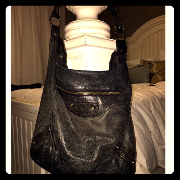 Authentic Balenciaga Black Hobo Bag