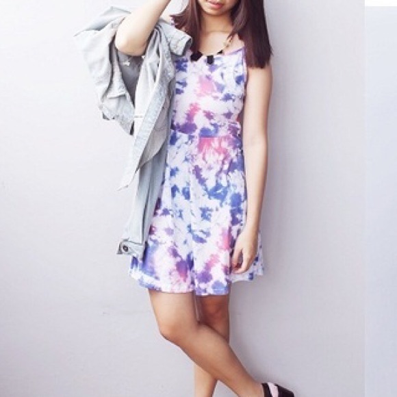 cotton on // tie dye baby doll dress