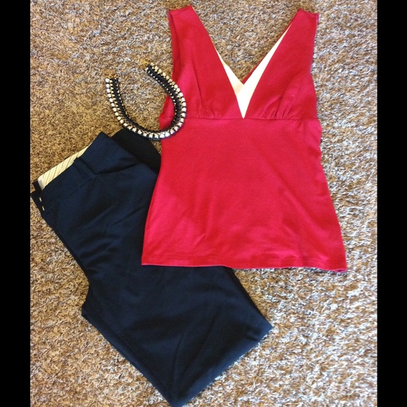 Elegant red sleeveless top