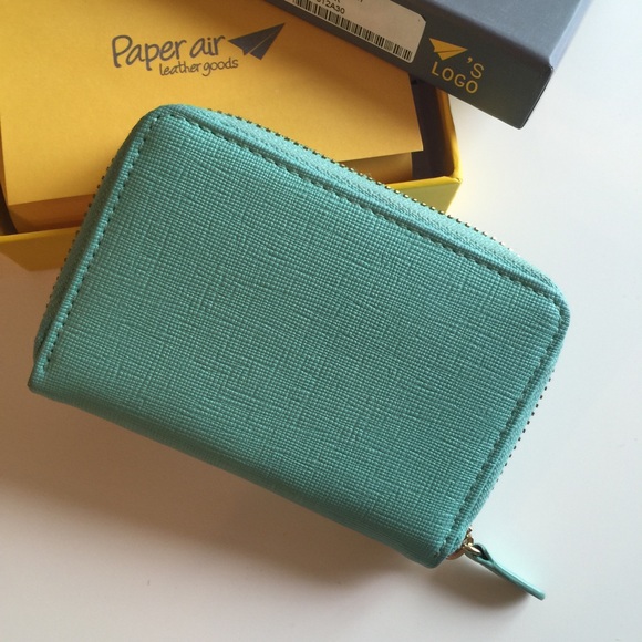 Handbags - Mint Green Saffiano Leather Wallet